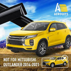 Extra Durable Window Deflectors Tape-On Window Visors Rain Guards Fit for Mitsubishi Outlander Sport 2011-2026, Sun Visors, Wind Vent for Shades, Exterior Car Accessories - 4pcs. AG0820