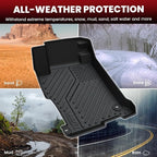 Floor Mats & Trunk Mat for Honda Accord Sedan 2013 2014 2015 2016 2017 (Not for Coupe & Hybrid), All Weather TPE Custom Fit Anti-Slip Odorless Car Floor Liner, 1st & 2nd Row & Cargo Mat, Black