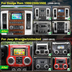 Car Radio Stereo with CD/DVD Player for Dodge RAM 1500 2500 3500 (2009-2012), for Jeep Wrangle/Unlimited (2007-2015),7 Inch Head Unit with CarPlay & Android Auto,Bluetooth & GPS Navigation