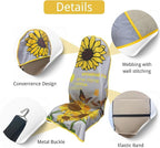 Waterproof Car Seat Cover for Front Seats, Protector for Cars SUVs Trucks, Sweat Towel Seat Covers Bucket for Gym,Workout,Beach,Hiking,Running and Swimming (Sun Flower, 2PCS)