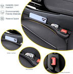 Car Seat Gap Filler 2PCS with Organizer, PU Car Gap Filler Universal Fit for Car SUV Truck, Seat Gap Filler Between Seat and Console, No Drop Car Seat Gap Blocker with Dual Storage Slotsge