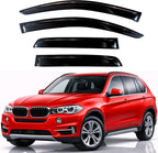 KPY Rain Guards Fit for 2007-2018 BMW X5, Out-Channel Window Visors Vent Wind Deflectors 4PC, Car Accessories for 07-18 BMW X5