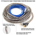 4 Gauge 100% Copper OFC Complete Amplifier Wiring Kit | True Spec 4 AWG (American Wire Guage) for Automotive Car Audio Subwoofer Amp Install (incl Power Ground Cable RCA Speaker Remote Wires)