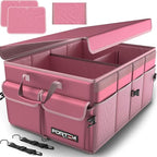 Trunk Organizer For SUV Car Trunk Organizer, Foldable Storage, Car Accessories for Women Men, Collapsible Bag, 600D Oxford, Non Slip Bottom, Straps, Soft Cover (50L)