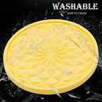 4 Pack Silicone Car Cup Holder Coaster – 2.75 Inch Non-Slip Drink Mat, Universal Fit for Most Vehicles – Cute & Functional Auto Accessories (Yellow)