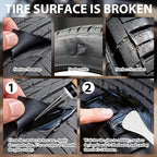 70 PCS Tire Repair Rubber Nails, 10mL Repair Glue, Vacuum Tires, Flat tire Repair Fast Plug Tool Kits, Self-Service Car Puncture Repair Screws with Screwdriver, Set for Car, Motorcycle, Jeep, Bike.