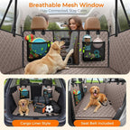 2026 Upgraded Back Seat Extender for Dogs - Large Hard Bottom Dog Car Seat Cover Holds 550lbs, Waterproof Dog Hammock Pet Bed with High-Density Foam Non-Slip Backseat Protector