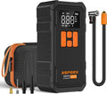 Tire Inflator Portable Air Compressor- 160PSI & 10000mAh Portable Air Pump with Carrying Case, LCD Display & LED Light, 3X Fast Inflation for Car, Bike, Motorcycle, Balls and more(Black)
