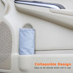 New Leak-Proof Travel Trash Bag, Hanging Car Trash Can with Hook and Loop Lid and Handle, Multipurpose Trash Bin with Storage Pockets for Car SUV Truck RV Camping 2 Gallons (Atomic Silver)