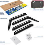Goodyear Shatterproof Window Deflectors for Jeep Gladiator 2020-2026, Tape-on Rain Guards, Window Visors, Vent Deflector Visor, Car Accessories, 4 pcs. - GY008524