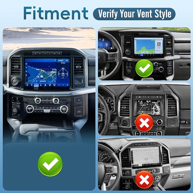 Wireless Charger Magnetic Vent Phone Mount Compatible with 2021-2026 Ford F-150, 2023-2026 Super Duty F250/F350/F450, Metal Phone Holder Cradles Bracket Stand with Arm for All Smartphone
