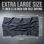 2-Pack 1200 GSM Microfiber Car Drying Towels, 71" x 24" Large Absorbent Towel for Auto Detailing, Streak-Free & Scratch-Free for Cars, SUVs, Trucks with Edgeless Design
