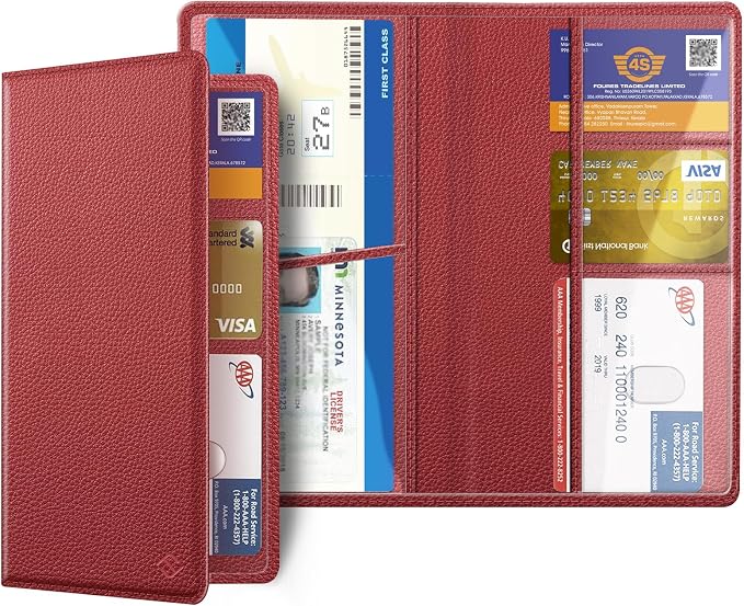 Car Registration and Insurance Card Holder, Vehicle Glove Box Card Organizer Wallet Automobile Accessories for License