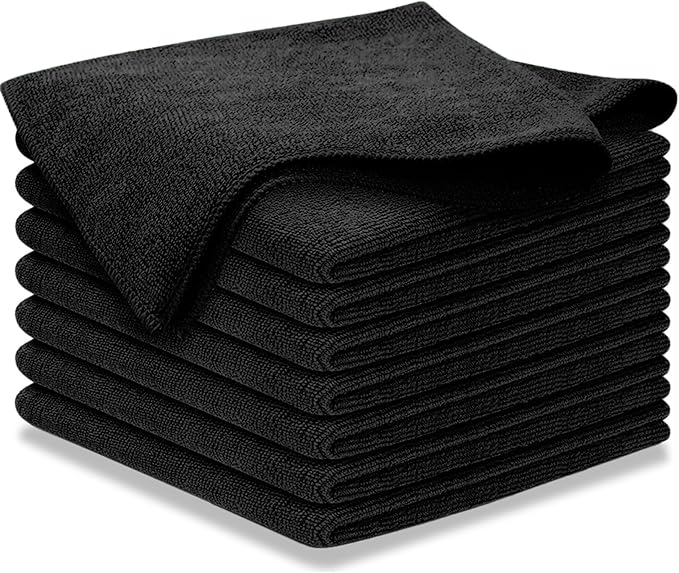 Premium 300GSM Microfiber Cleaning Cloth - 12.5"x12.5" High Performance - 1200 Washes, Ultra Absorbent Microfiber Towels for Cars Undercarriage, Rims & Engine Bay Cleaning - Microfiber Cloth