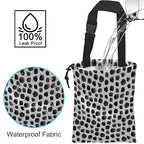Car Trash Bag Hanging Black Dots Car Trash Can Waterproof Garbage Bag Hanging for Car Back Seat