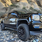 Tape On Side Window Deflectors Vent Window Visor for 2015-2018 Chevy Silverado & GMC Sierra 1500 2500HD 3500HD Double/Extended Cab Rain Guards Sun Shade 4PC-Set Truck Accessories