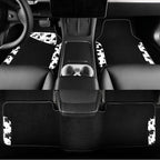 Waterproof Universal 3Pcs Car Floor Mats, Cow Print Car Mats Fit for SUV,Vans,sedans, Trucks,Set of Vehicles Car Carpet with Driver Heel Pad and Nibs Backing, Cute Women Girly (Black White)