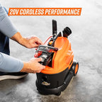 2.5 Gallon Max 20V Cordless Wet/Dry Shop Vacuum – DAA202W 0901 | Cordless Convenience, Powerful Wet/Dry Cleanup, Built for Auto Detailing, Portable Everyday Cleaning, Grab-and-Go Design