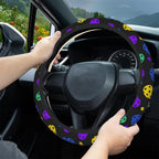 Rainbow Balls Steering Wheel Covers Universal 15 Inch Car Wheel Cover,Anti-Slip Breathable Car Accessories Protector Fit for Trucks,Sedans,SUVs,Vans