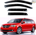 KPY Rain Guards Fit for 2008-2020 Dodge Grand Caravan, Out-Channel Window Visors Vent Wind Deflectors 4PC, Car Accessories for 2008-2016 Chrysler Town Country, 2009-2012 Volkswagen (VW) Routan