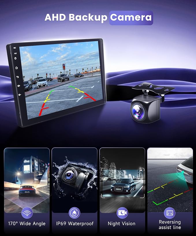 4G+64G Car Radio Stereo for Honda Odyssey 2005-2010 10.1inch IPS Touch Screen/Android 15/Wireless CarPlay/Android Auto/DSP 32 EQ/GPS Navigation/WiFi/5.0Bluetooth/FM/RDS/SWC/AHD Backup Camera