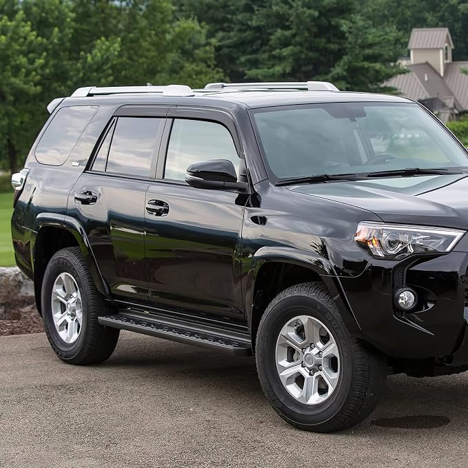 Rain Guards Compatible with Toyota 4Runner 2010-2024, Durable Tape-on Side Window Wind Deflectors & Visors 2010-2024 4Runner Rain Guard, Black 4 PCS