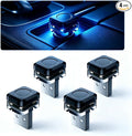 4 PCS Car Interior USB LED Lights, Square Ambient Mood Decorative Lamp, Portable Mini Soft Glow Night Light, Universal Plug and Play Lighting Accessory for Car & Home & Camping (Blue)