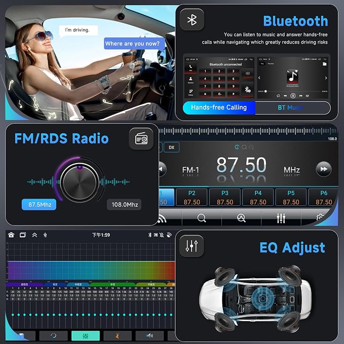 8 Core 6G 128G Android Car Stereo for VW Passat Jetta Tiguan Golf MK5 MK6 T5 EOS Polo with Wireless Carplay Android Auto, 9'' Touchscreen GPS Bluetooth 5G-WiFi FM/RDS DSP Backup Camera SWC