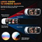 Blind Spot Mirrors 2 Pack, HD Glass Convex Blindspot Mirror with Vacuum Suction Cup, Side Mirror Blindspot with Wide Angle Adjustable for Cars, SUVs, Trucks, and Motorcycles