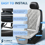 Upgraded Cooling Car Seat Cover, 12V-24V Ventilated Car Seat Cushion, 3-Speed Adjustable Cooling Car Seat Cushion, Breathable Mesh & Leather Cooling Seat Pad Universal Fit Car SUV Truck Van-Gray