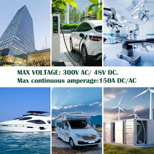 150A Double-Row Busbar Power Distribution Block 12V Bus Bar with Ring Terminals, 304 Stainless Steel Marine Terminal Block and Ground Buss Bar Kit, 4 x M6 Stud, 12 x M4 Screw