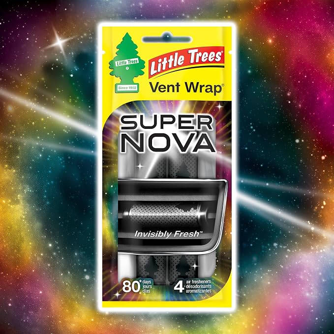 Car Air Freshener | Vent Wrap Provides Long Lasting Scent, Invisibly Fresh | 16 Air Fresheners | Supernova