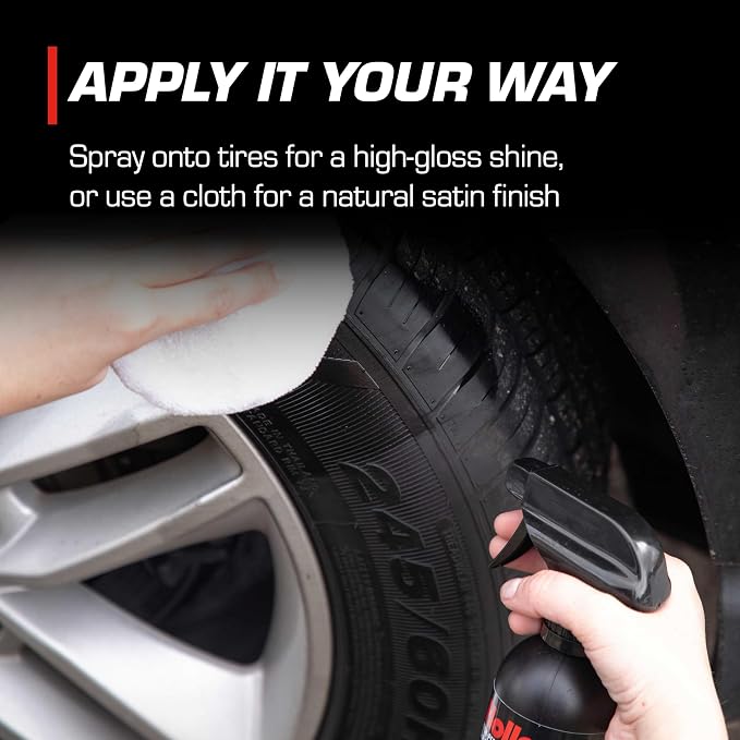 Tire Shine - Tire Shine & Exterior Dressing - High-Performance Car Care, Spray On for Shine that Protects - Fast Drying Formula for Tires, Trim, and Undercarriage - 16 oz. (2 Pack)