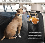 Back Seat Extender for Dogs, Heavy Duty Dog Car Seat Cover for Back Seat and Aggressive Chewer, Large Hard Bottom Seat Cover for Dogs, Dog Hammock for Car, Travel Pet Bed for Car, SUV, Truck