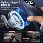 for MagSafe Car Mount - Magnetic Phone Holder for Car Dash,360° Rotation Strong Magnets Car Phone Holder Compatible iPhone 17 16 15 14 13, MagSafe Car Accessories, Titanium Silver