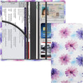 Premium Car Registration & Insurance Card Holder with Magnetic Shut, Vehicle Glove Box Car Organizer - For Documents, Cards, License (Floral B)