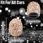 8PCS Bling Crystal Diamond Tire Stem Valve Caps, Dustproof Car Wheel Tire Valve Caps Universal Tire Valve Stem Covers for Cars, SUV, Trucks, Bikes, Motorcycles, Bicycles (Rose Gold)