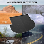 Cargo Mat for Hyundai Santa Fe Sport 2018 2017 2016 2015 2014 2013, All Weather TPE Custom Fit Car Trunk Mats Cargo Liners Accessories for Santa Fe Sport 2013-2018, Black
