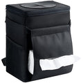 Car Trash Bin, 2 Gallon Leakproof Waterproof Vehicle Garbage Can with Lid & Tissue Holder, Car Interior Organizer for Front/Back/Console, Automotive Accessory, Black