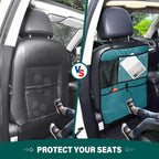 Seat Back Protector Strong Blue Kick Mats Back Seat Protector, Automobile Seat Cover Protector