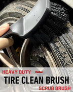 Professional 4 Pack Long Handle Wheel Brush Kit for Cleaning Wheel and Tire- 2X Soft Wheel Cleaning Brush, Detailing Brush and Stiff Tire Brush, Bendable& Durable Wheel Rim Cleaner Brush Set