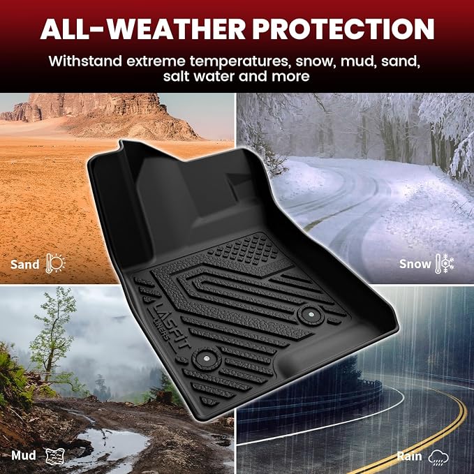 Floor Mats & Cargo Liner with Backrest Mat for Chevy Trax 2024 2025 2026, All Weather TPE Custom Fit Floor Mats for Cars, Car Floor Mats Full Set for Chevrolet Trax Accessories, Black (6PCS)