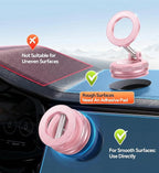 【Newest Vacuum Magnetic Phone Holder for Car Phone Holder Mount【Movable Vacuum Suction】 Magsafe Car Mount Cell Phone Holders for Your Car Accessories for Women Men for iPhone 17 16-Light Pink