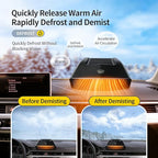 Car Heater 12V Portable Car Heater and Defroster - Dual Mode Fast Heating & Cooling Fan for Vehicles & Home Use, Plug In Cigarette Lighter 360° Adjustable with Sporty Design