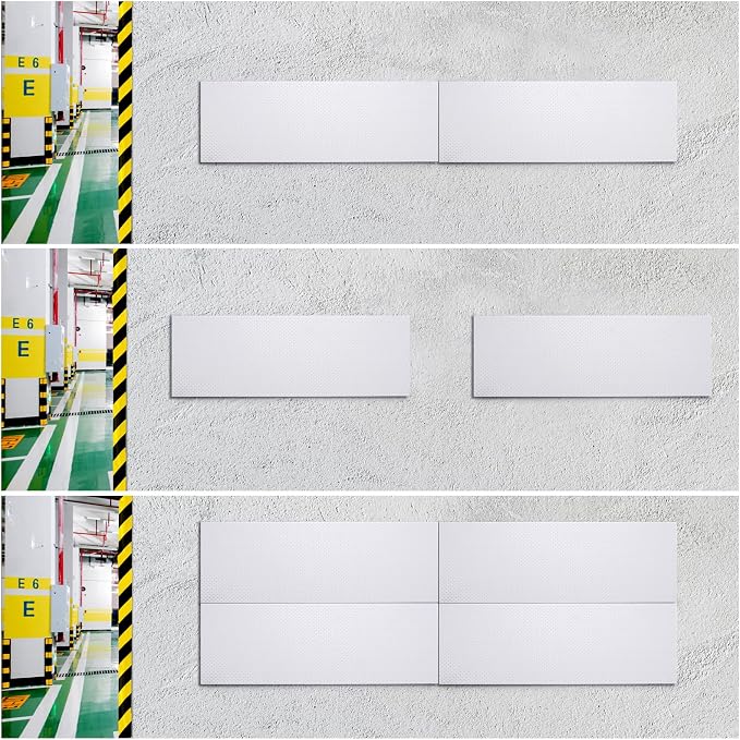 6 Pack White Garage Wall Protectors, Garage Corner Edge Bumper Wall Foam Padding for Car Doors, Self Adhesive EVA Foam Pad for Parking Vehicle