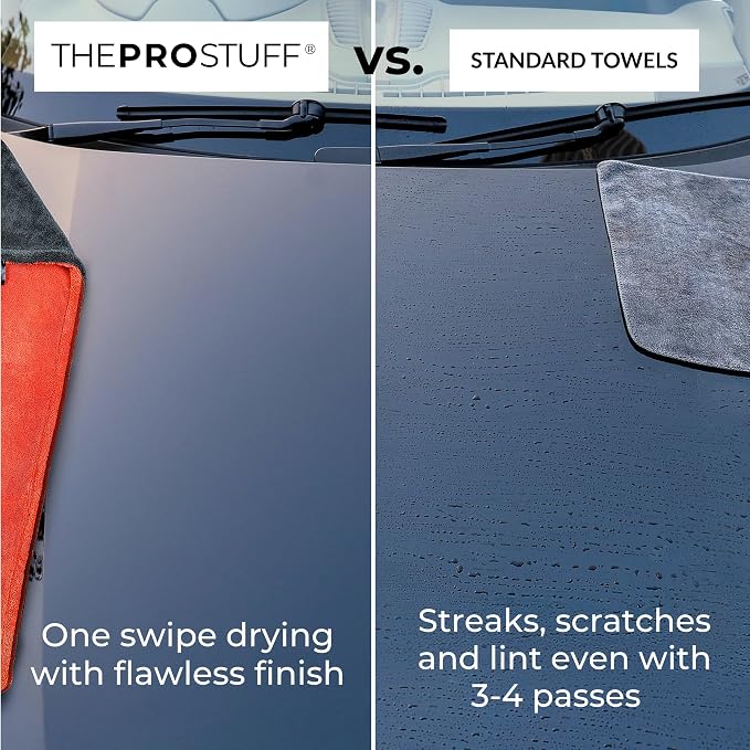 Car Drying Towel 1400 GSM - Ultra Absorbent Twisted Loop Microfiber Towel for Auto Detailing, Scratch-Free Lint-Free Streak-Free Dual-Sided Car Wash Cloth, XL 24"x36"