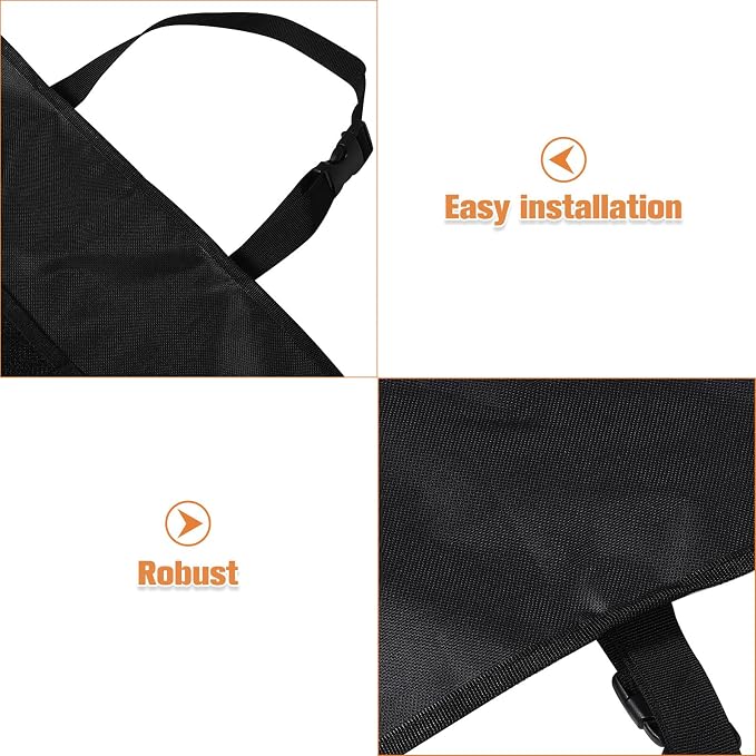 Car Seat Kick Mat and Back Protector with Hanging Storage Bag, Oxford Cloth Anti-kick Pad Organizer for Automotive Interior, Seat Back Storage for Car Travel and Family Use