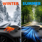 Car Heater, 12V 200W Portable Fast Defroster and Defogger, 2026 New Upgrade 2-in-1 Heater & Cool Fan with Handle, Plug into Cigarette Lighter for Car, SUV, Truck