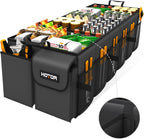 Trunk Organizer - Car Organizer, Foldable Trunk organizer for SUVs & Sedans, Sturdy Car Organization for Car Accessories, Tools, Sundries, Black, 6 Compartments, 34.8"×16.0"×11.6"