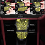 8 pcs Yellow Bling Car Accessories Set for Women, Steering Wheel Cover, Sparkly Seat Belt Covers, Bling Gear Shift Cover, Universal Fit Most Cars (Yellow Diamond)